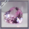 Brilliant Cut Heart Shape Synthetic Ruby Gemstone